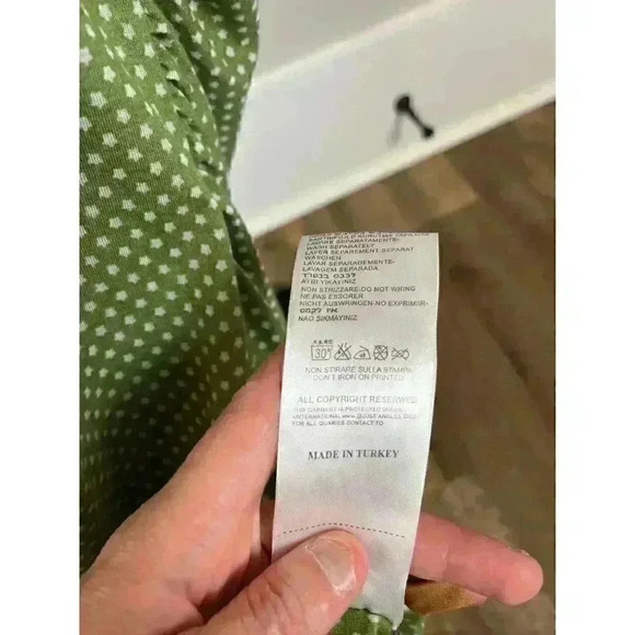 Angels Never Die Maxi Cinched Dress With Tie Retro Goth Boho Peasant MSRP $195 - Picture 16 of 16